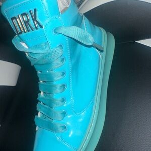 Turquoise High-Top Sneakers